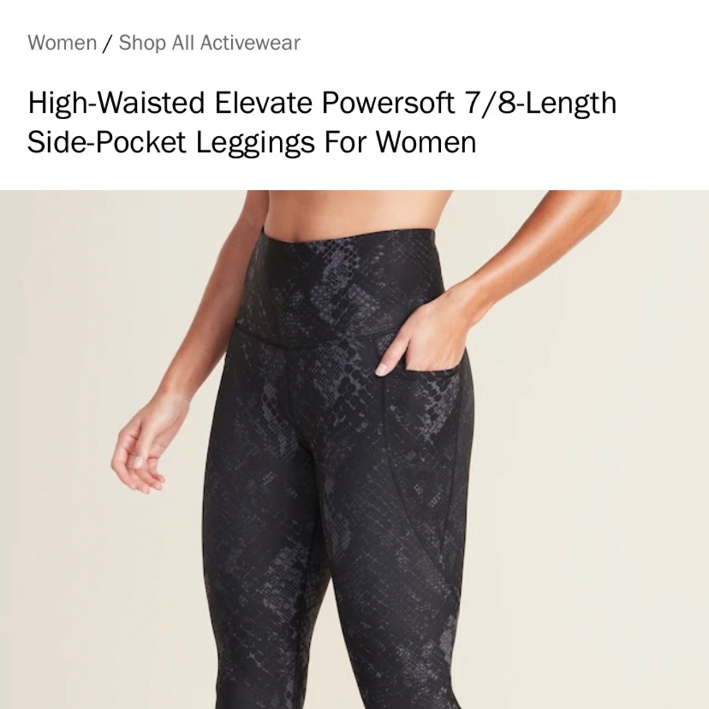 Old Navy High-Waisted 7/8 Length Leggings XSP